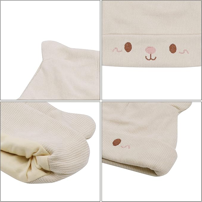 Women's Teen Girls Knitted Cat Kitty Cuffed Beanie Hat Winter Outdoor Stretchy - Image 7