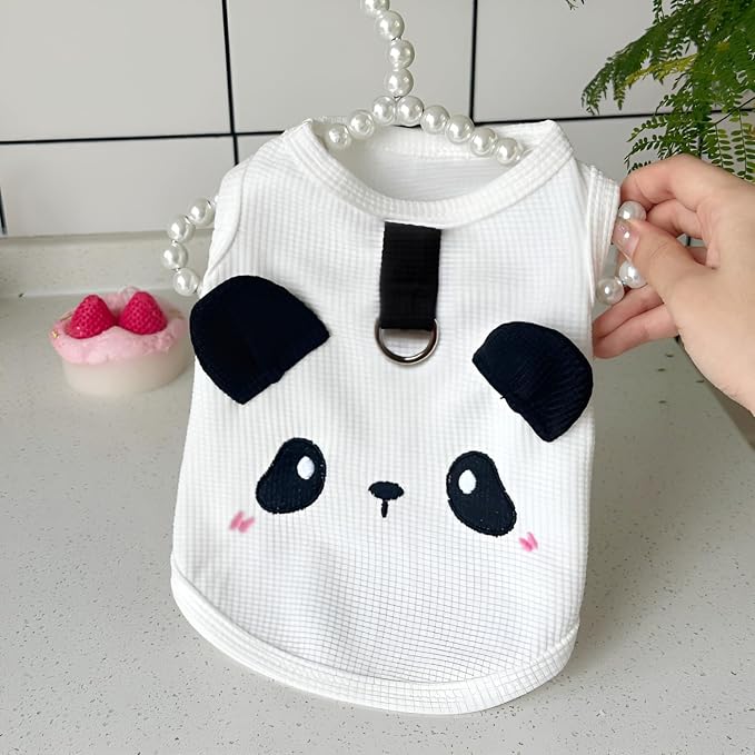 Pig/Panda Printed 3D Cat and Dog Tank Top, Cute Sleeveless Pet Clothing Tank Top - Image 6