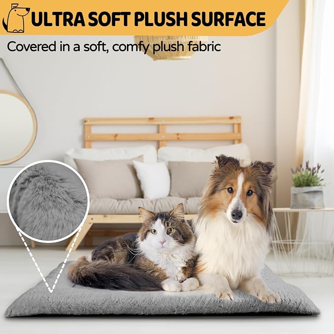 Dog Crate Pad Washable, Plush 24 x 18 Inch Anti-Slip Kennel Mat - Image 2