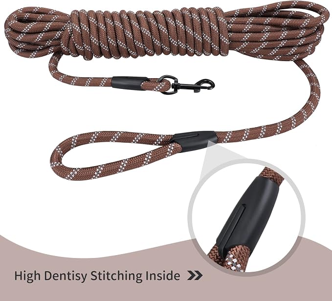 Long Dog Leash for Training 50Ft-Reflective Nylon Rope - Image 5