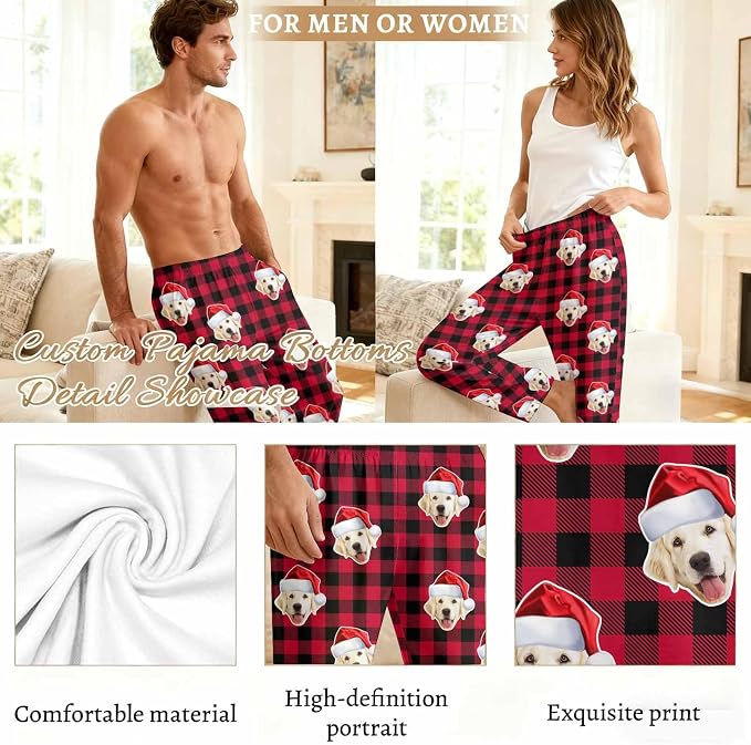Custom Couple Pajama Pants Sock - Image 6
