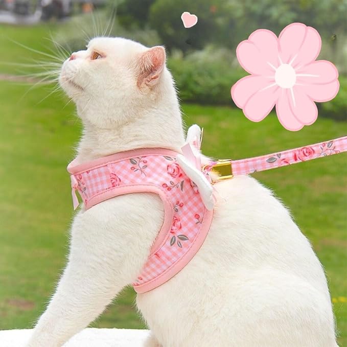 Dog Harness and Leash Set with Angle Wings, Pet Adjustable Mesh Vest Harness - Image 5