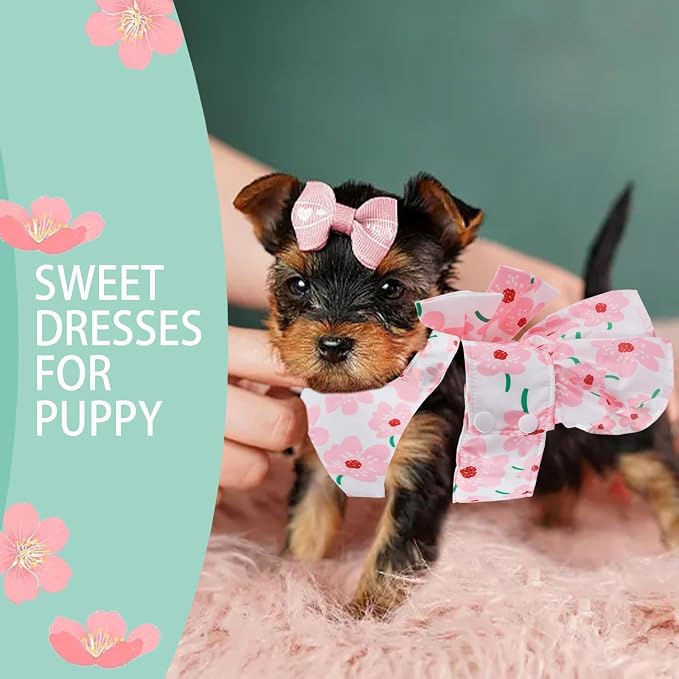 Dog Dress Bowknot Harness Leash Set - Image 2