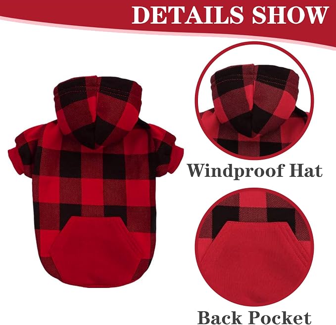 EXPAWLORER Plaid Dog Hoodie - Image 4