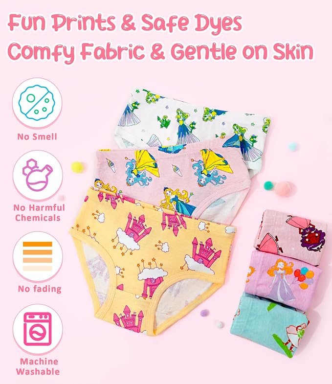 Girls and Toddlers 100% Cotton Underwear Tagless Soft Panties Size 2-3T - Image 6