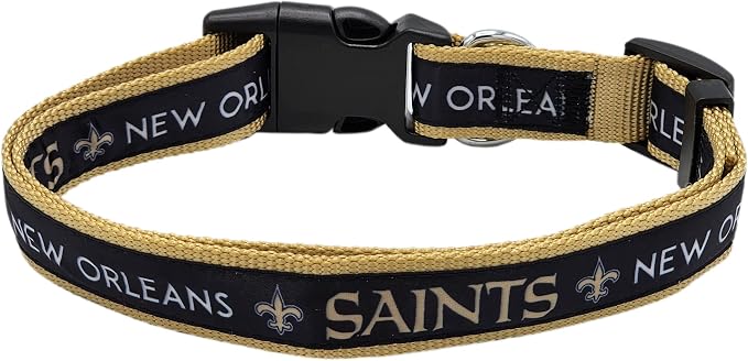 Pets First NFL New Orleans Saints Licensed PET COLLAR, Small - Image 2
