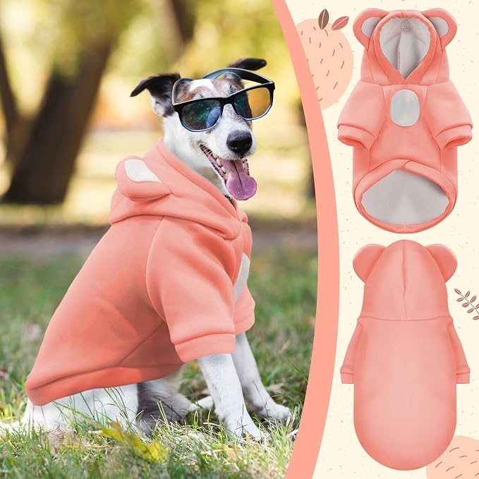 Small Dog Hoodie Soft Warm Fleece Fall Winter Dog Clothes Cute Puppy Sweaters - Image 5