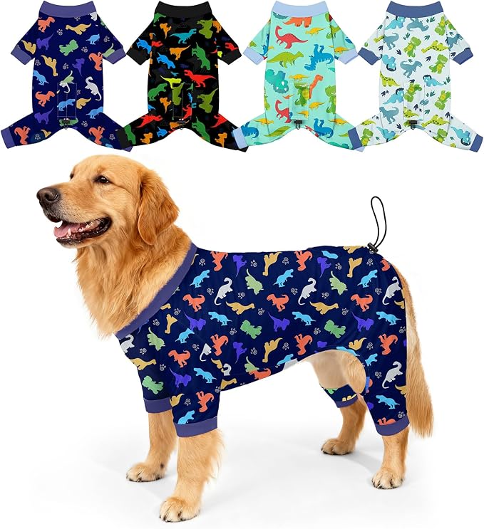 Bienbee Dog Pajamas, 4 Pack Dog Recovery Suit Shedding Suit Cute Soft Puppy by Bienbee