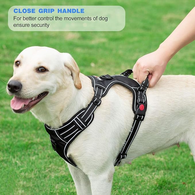 No Pull Dog Harness Adjustable Reflective Oxford Easy Control Medium Large Dog - Image 5