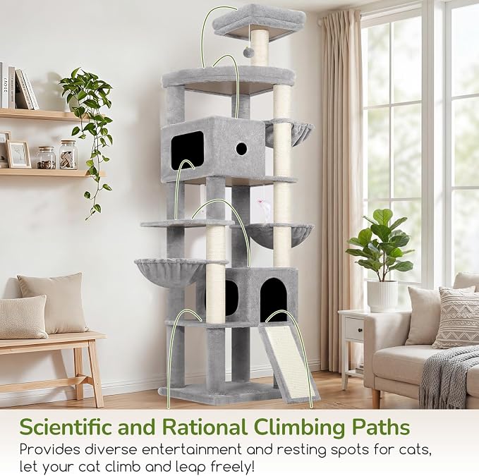 Globlazer Heavy Duty Cat Tree, 83 Inch Giant Cat Tower - Image 2