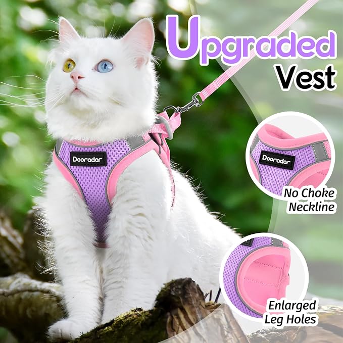 Dooradar Cat Harness and Leash Set, Escape Proof Lightweight Kitten Harness - Image 2