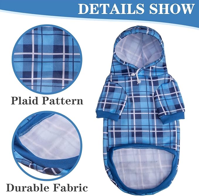 EXPAWLORER Plaid Dog Hoodie - Image 4