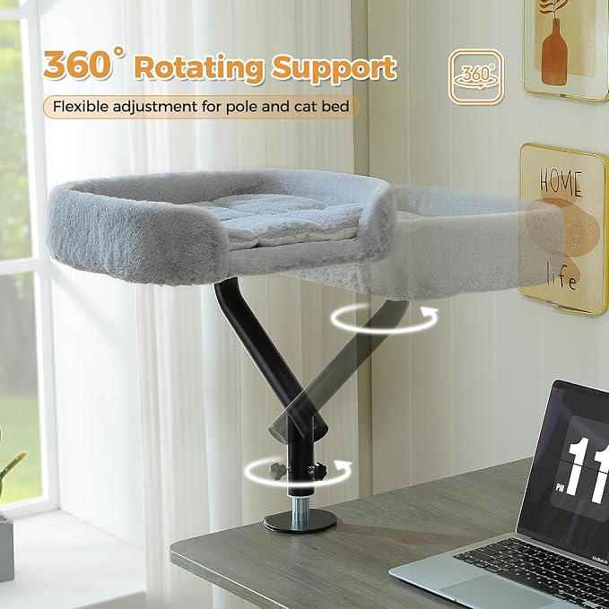 PAWZ Road Cat Desk Bed for Indoor Cats, Cat Bed for Desk Supports Up to 50 lbs - Image 6