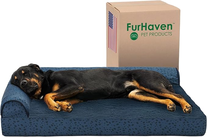 Furhaven Cooling Gel Dog Bed for Large Dogs w/ Removable Bolsters & Washable by FurHaven