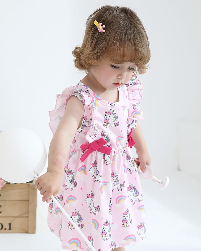 Mioglrie Baby Girl Dress Summer Girl Clothes Infant Outfits Newborn Ruffle - Image 3