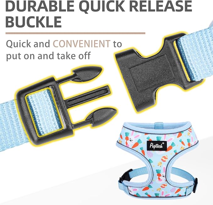 PUPTECK Soft Mesh Dog Harness and Leash Set Pet Puppy Cat Comfort Padded Vest - Image 4
