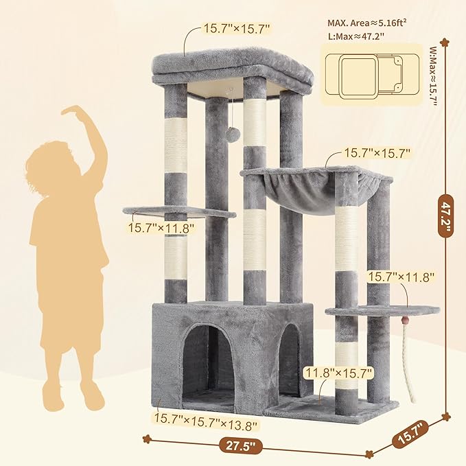 Heybly Heavy Duty Cat Tree, Tower - Image 6