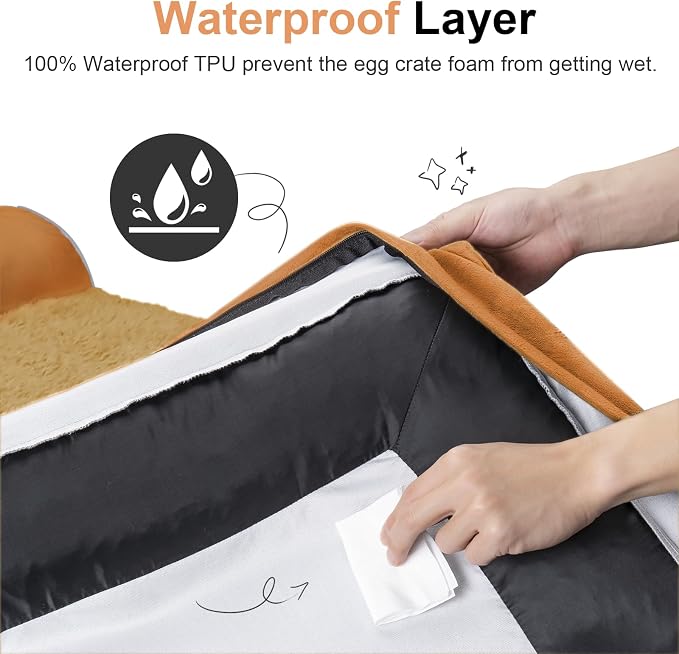 Large Dog Bed Orthopedic Washable: Jumbo Dog Bed Bolster Extra Large Dogs Egg - Image 4