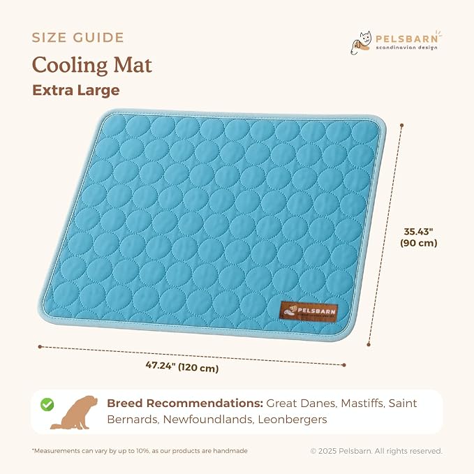 Pelsbarn Dog Cooling Mat- Ice Silk Summer Comfort, Self Cooling, Non-Slip Dog - Image 7