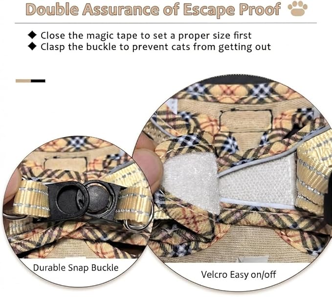 Cat Harness and Leash Set for Walking, Escape Proof Adjustable Soft Mesh Kitten - Image 5
