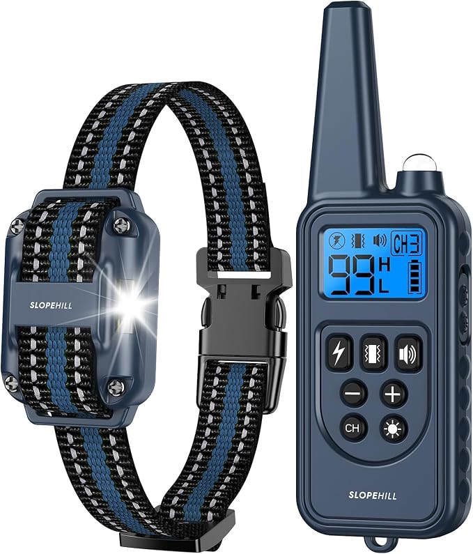 Dog Training Collar with 7 Training Modes, 4200Ft Remote Electronic Dog Shock by SLOPEHILLDogTrainingCollar