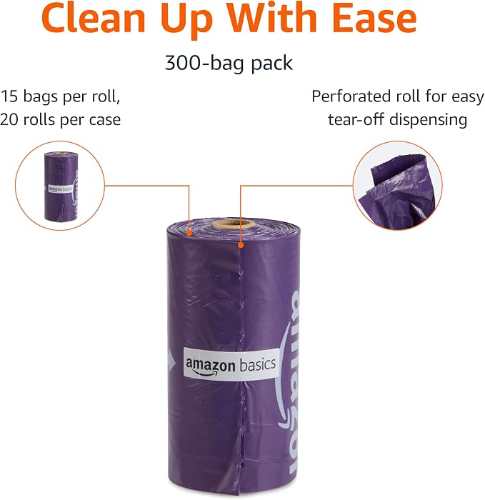 Amazon Basics Premium Lavender Scented Standard Dog Waste Bags - Image 2