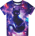 Funnycokid Girls Shirts Cat T Shirt Size 5-12 Clothes by Funnycokid