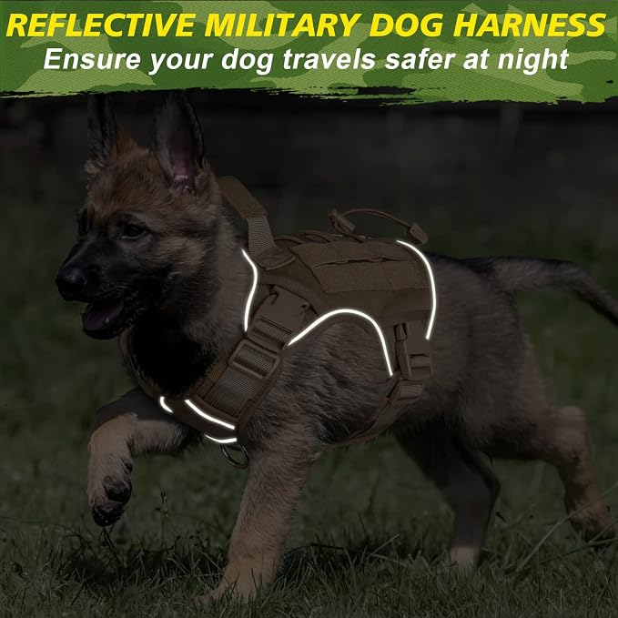 WINGOIN Tactical Dog Harness for Small Dogs, Heavy Duty No Pull Harness - Image 5