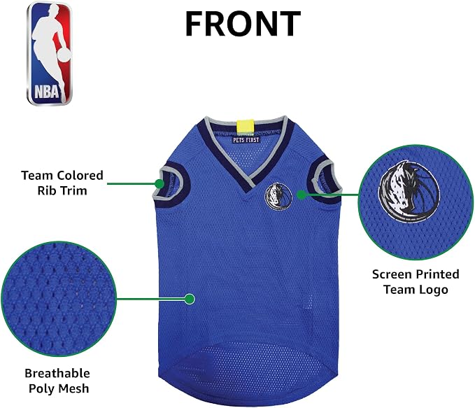 Pets First NBA Dallas Mavericks Dog Jersey, XX-Large- Tank Top Basketball Pet - Image 5