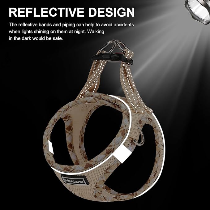 Mercano Soft Mesh Dog Harness and Leash Set, No-Chock Step-in Reflective - Image 6