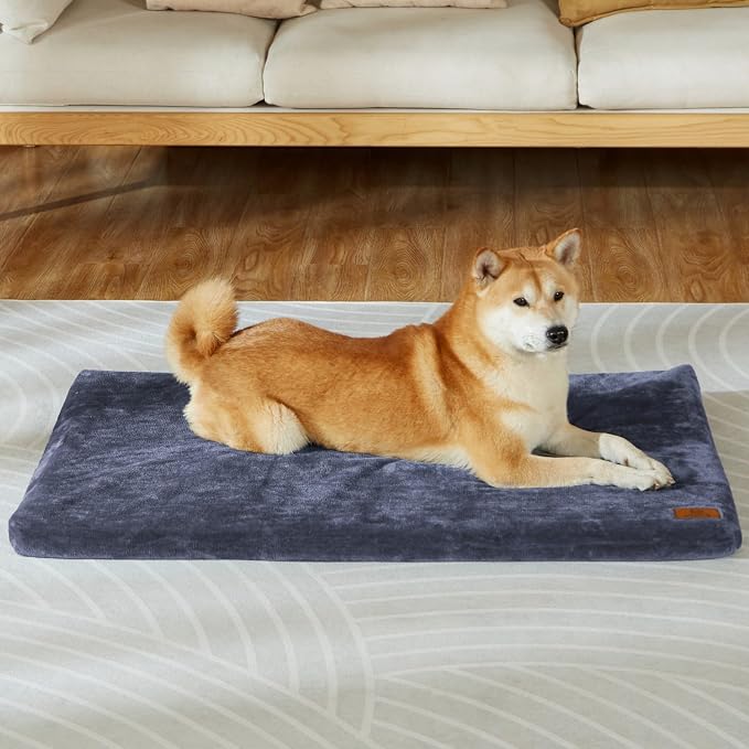 Dog Crate Pad - Dog Bed Large Sized Dogs - Memory Foam Pet Bed by LIORCE