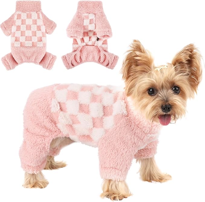 Sebaoyu Turtleneck Dog Pajamas for Small Dogs, Fleece Sweater Winter Cute Tiny by Sebaoyu