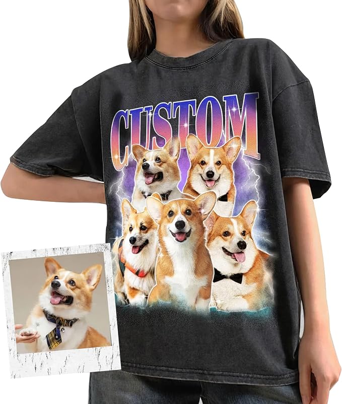 Custom Dad Shirt Personalized Picture T-Shirt by Pikurluv