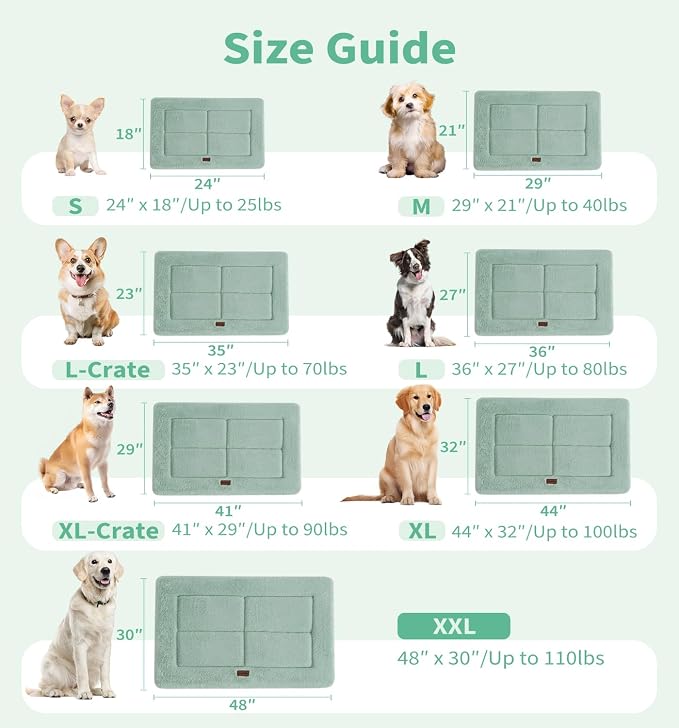 MADE 4 PETS Dog Crate Pad Bed for Medium Large Dogs, Washable & Reversible - Image 5