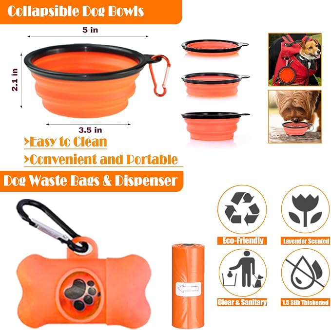 No Pull Dog Harness, Collar & Leash Set | Includes Dog Seat Belt, Collapsible - Image 8