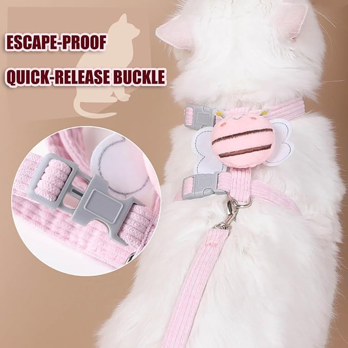 Cat Harness and Leash Set for Outdoor Travel Walking Escape Proof Soft Safe - Image 5
