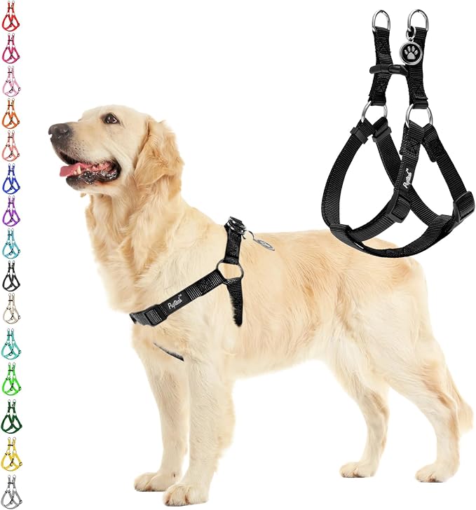 PUPTECK No Pull Dog Harness Soft Adjustable Basic Nylon Step in Puppy Vest by PUPTECK