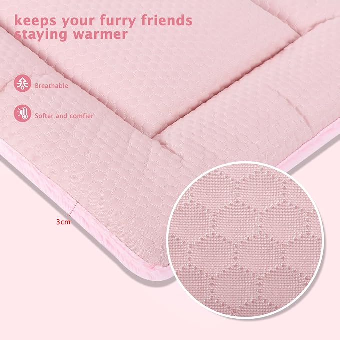 Dog Bed Mat, Crate Pad Reversible, Soft Kennel Pad, Washable Crate Mat - Image 2