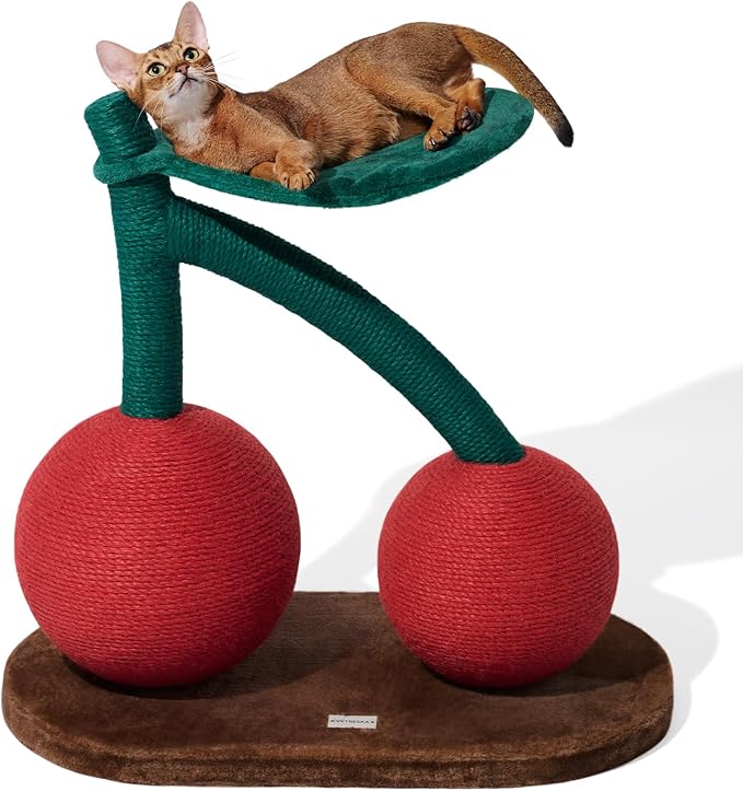 VETRESKA Cat Scratching Post, Large Cherry Cat Scratcher by VETRESKA