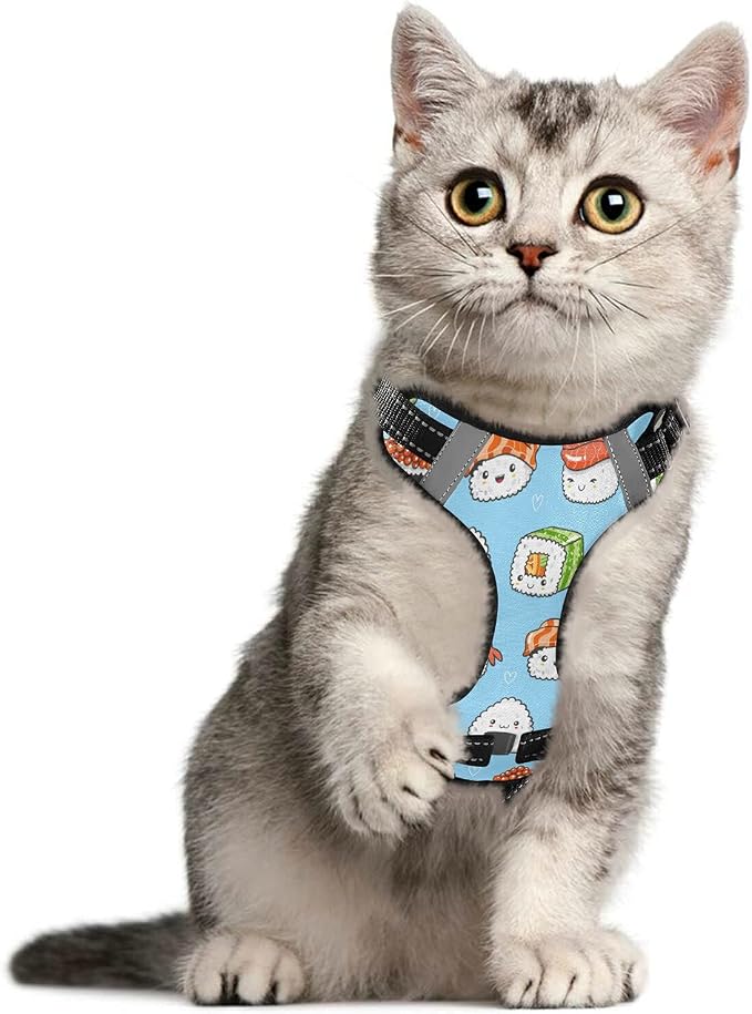 Kawaii Sushi Dog/Cat Harness, Reflective No-Pull Pet Harness - Image 5