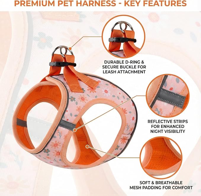 Step in Dog Harness and Leash Set, Reflective Adjustable No Pull Dog Harness - Image 2