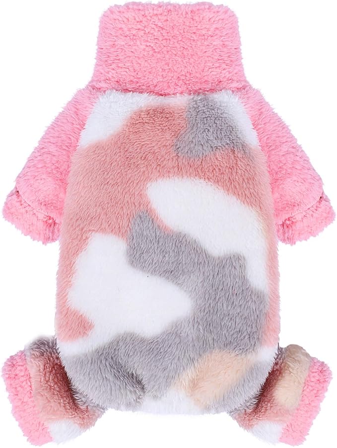Sebaoyu Turtleneck Dog Pajamas for Small Dogs, Fleece Sweater Winter Cute Tiny - Image 4