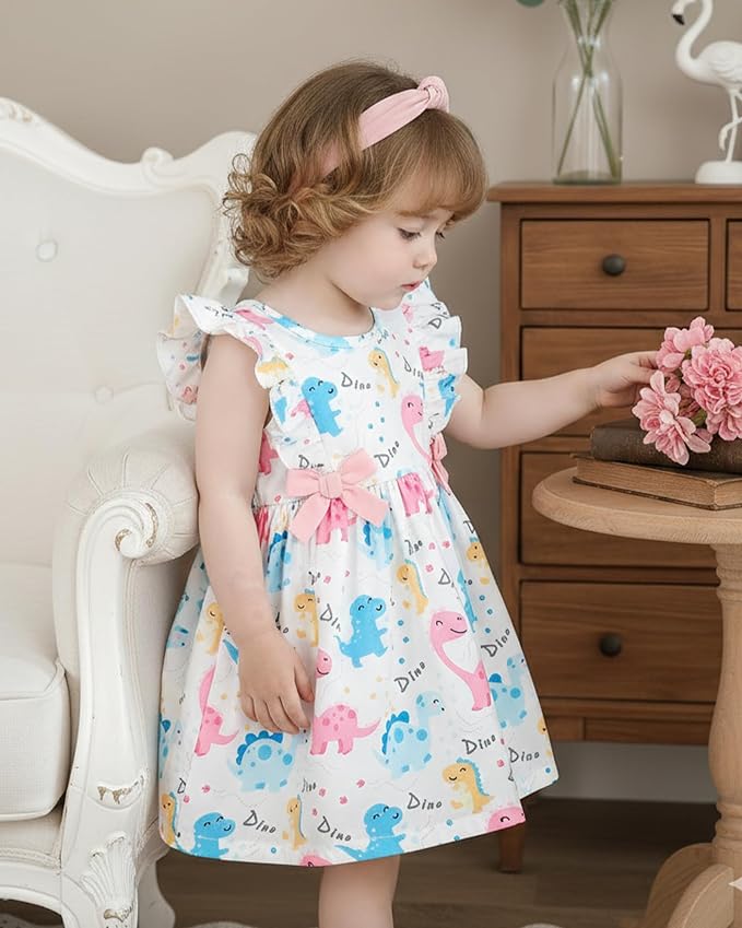 Mioglrie Baby Girl Dress Summer Girl Clothes Infant Outfits Newborn Ruffle - Image 3