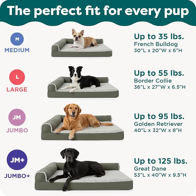 Furhaven Orthopedic Dog Bed for Large Dogs w/ Removable Bolsters & Washable - Image 5