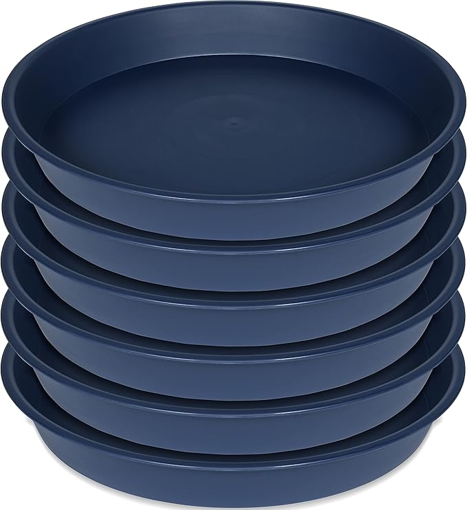 6 Pack of 10 inch Plant Saucer Blue, Heavy Duty Plastic Plant Saucer 10 inch - Image 8