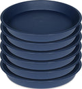 6 Pack of 8 inch Plant Saucer Blue, Plastic Plant Water Tray 8 inch Round by Bleuhome