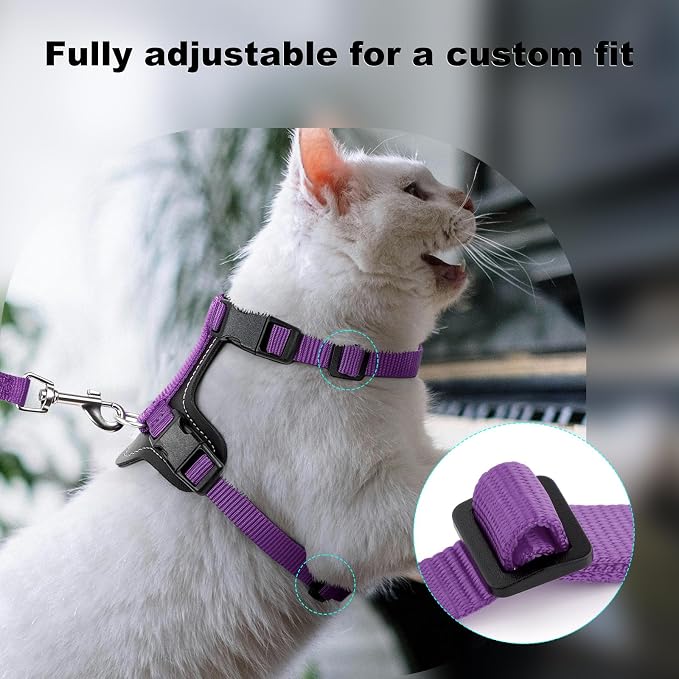 Plutus Pet Adjustable Cat Harness and Leash Set, Quick Release, Escape Proof - Image 5