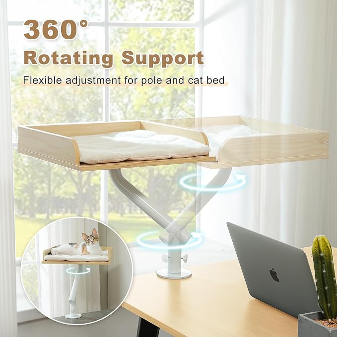 PAWZ Road Cat Desk Bed, Wooden Cat Bed - Image 5