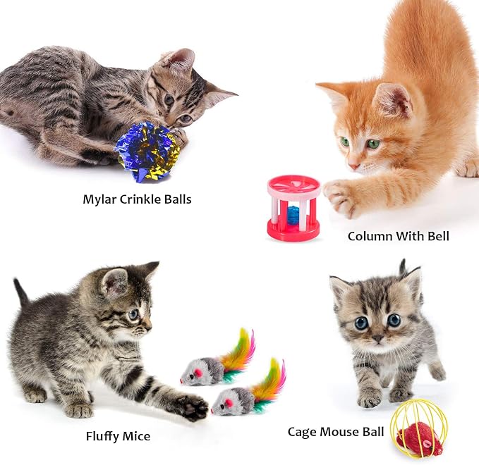 AILUKI 35 PCS Cat Toys Kitten Toys Assortments, Variety Catnip Toy Set - Image 4