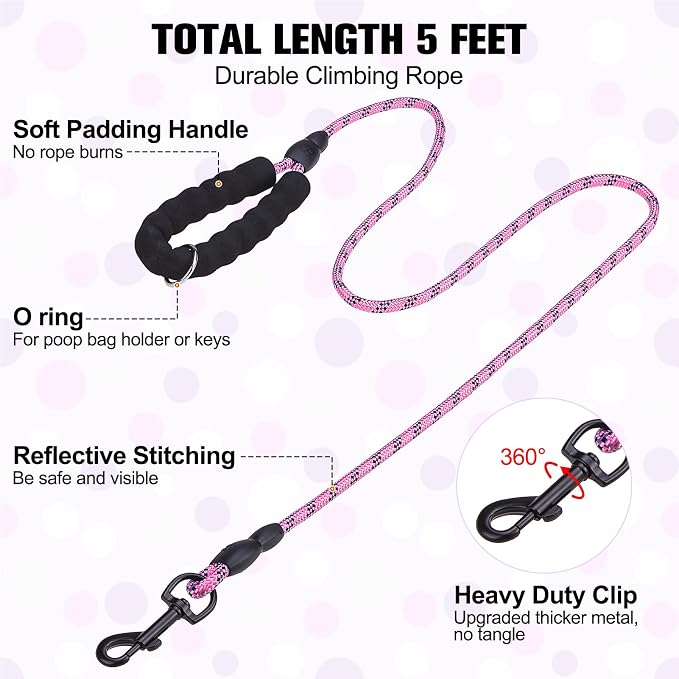 BEAUTYZOO Step in Dog Harness and Leash Set, Polka Dot Pattern Reflective Dog - Image 6
